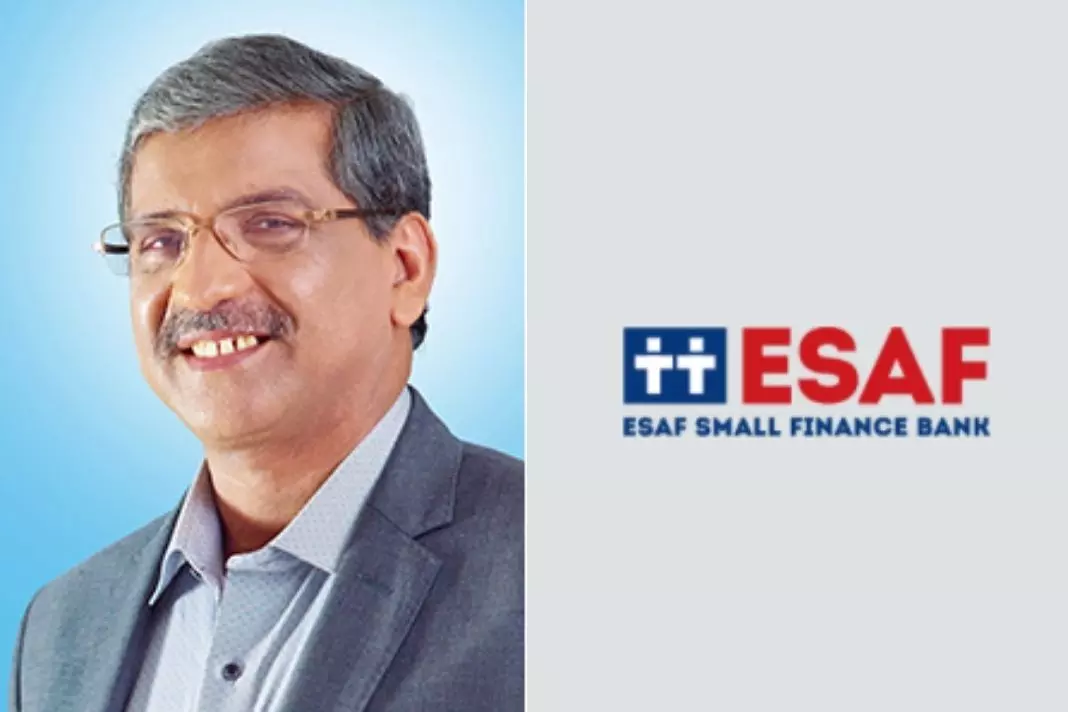 Esaf Bank Managing Director K. Paul Thomas and Esaf Bank Logo