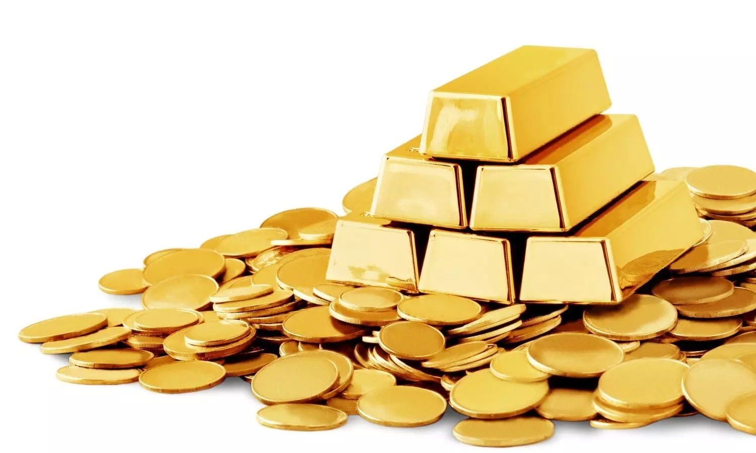 Gold bars in coins