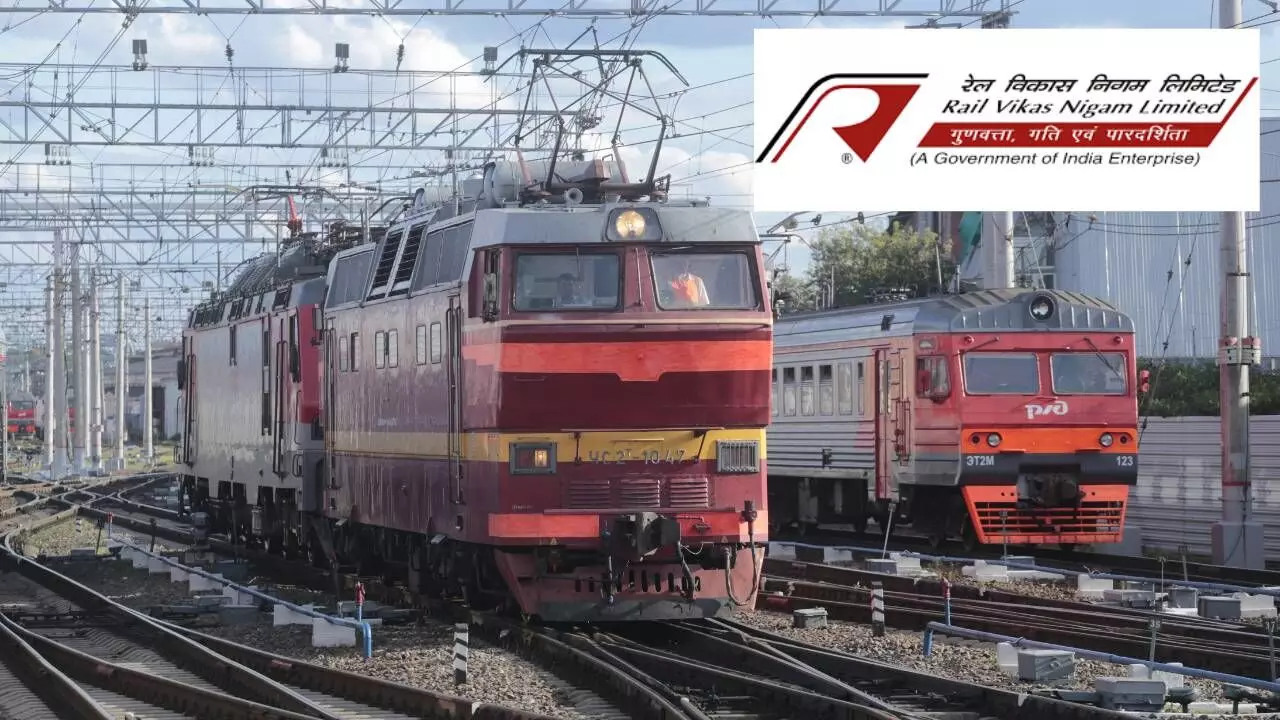 Running Train and RVNL logo