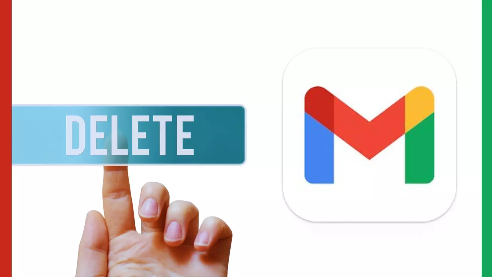 gmail logo and delete alert