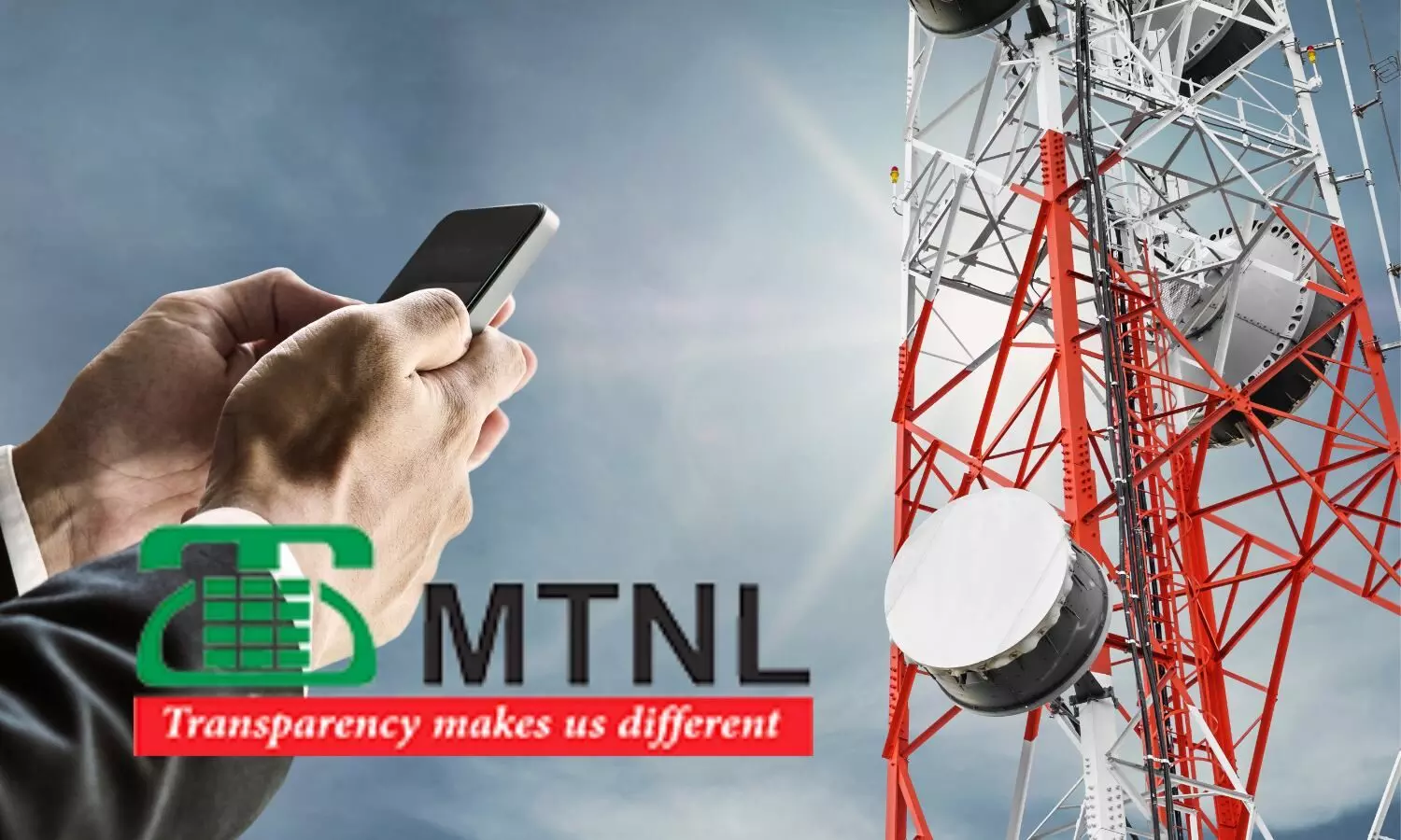 Telecom tower and MTNL Logo