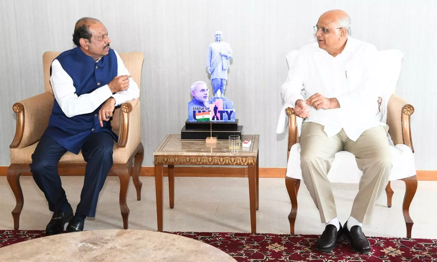 MA Yousuf Ali with Gujarat CM Bhupendra Patel