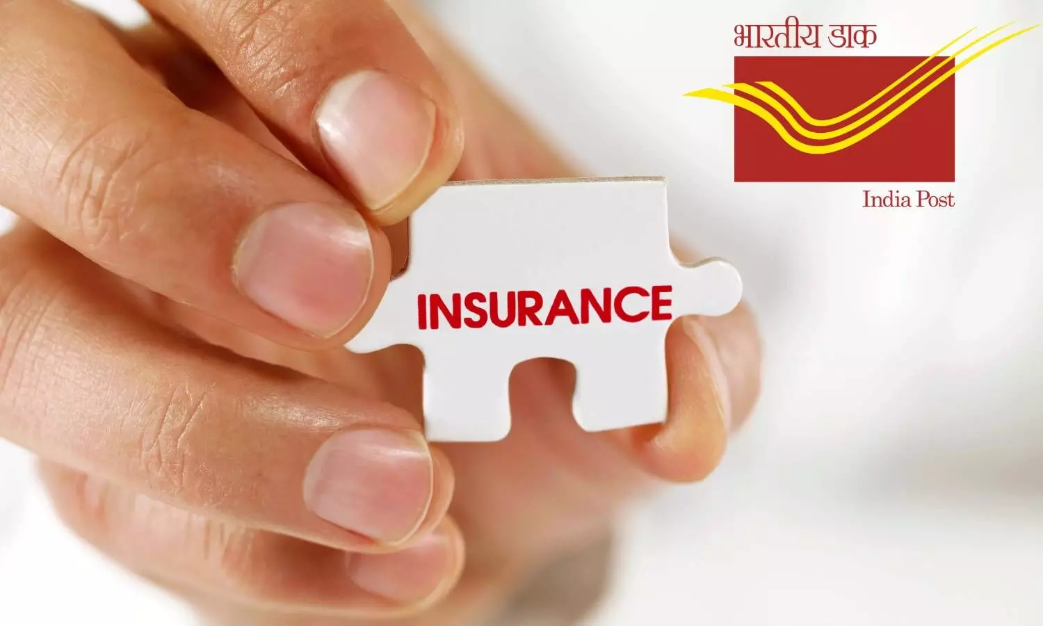 Insurance visual and India post logo