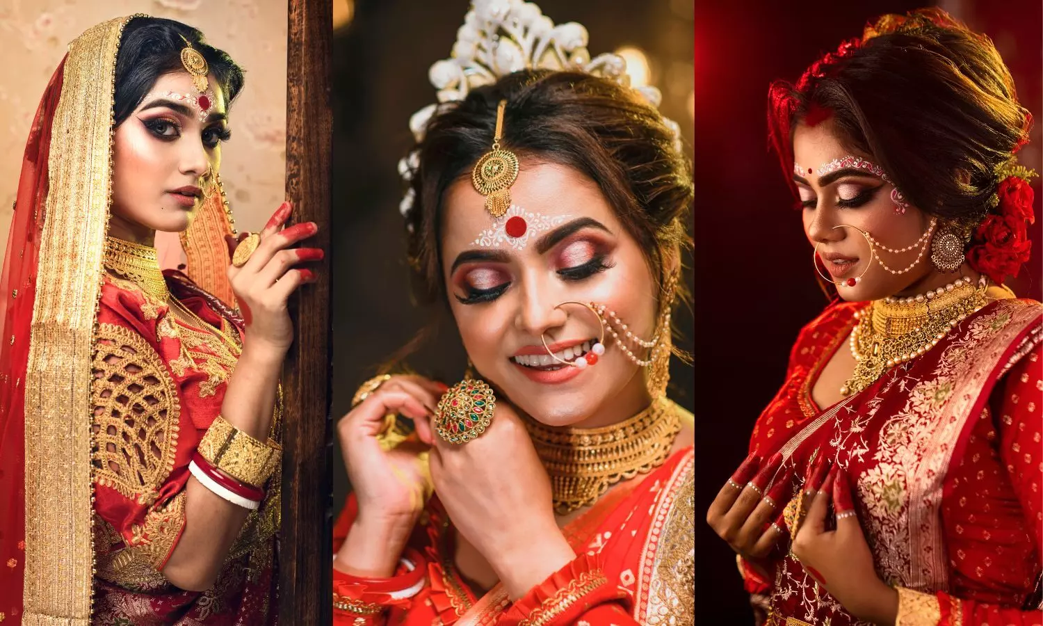 Indian women with wedding ornaments