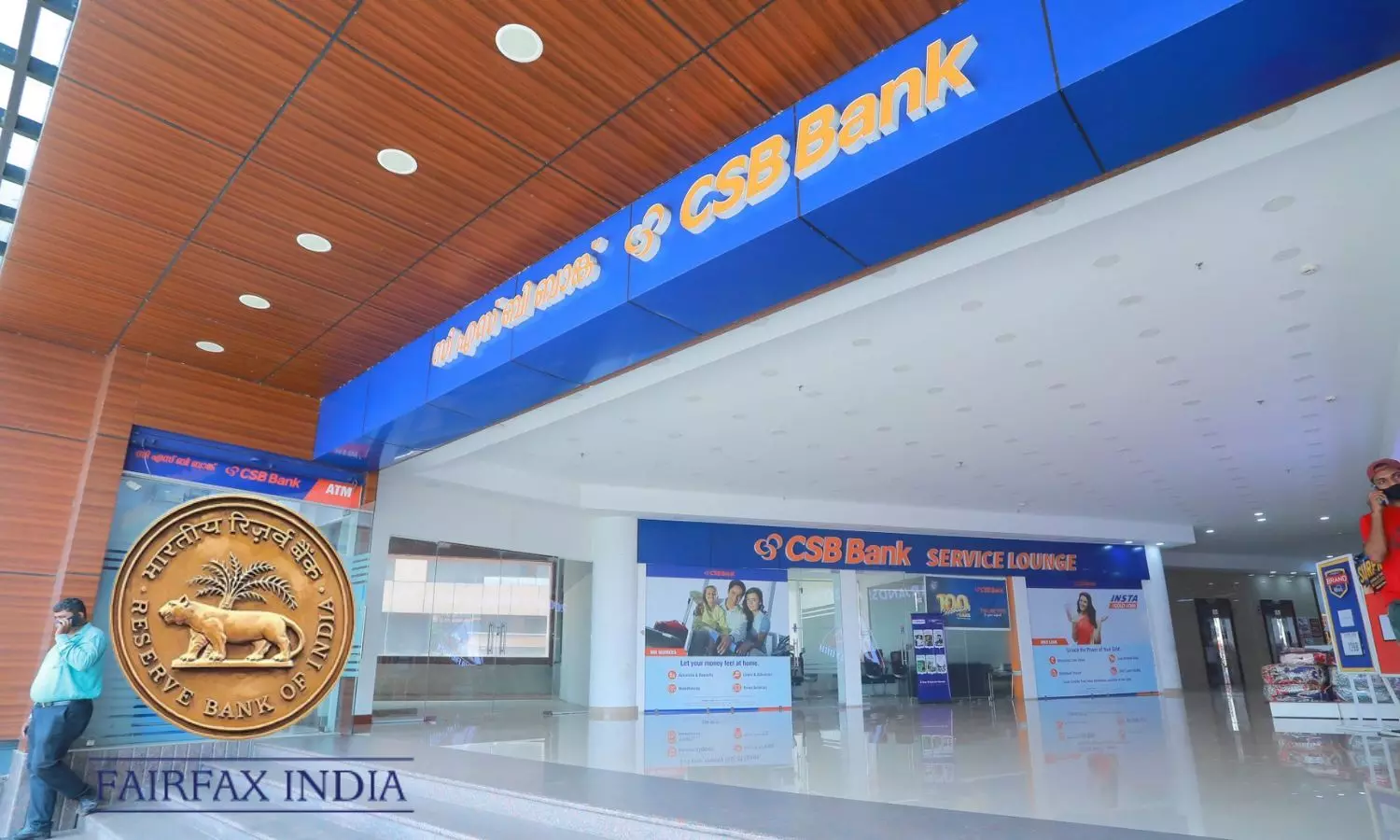 CSB Bank, RBI Logo, Fairfax logo