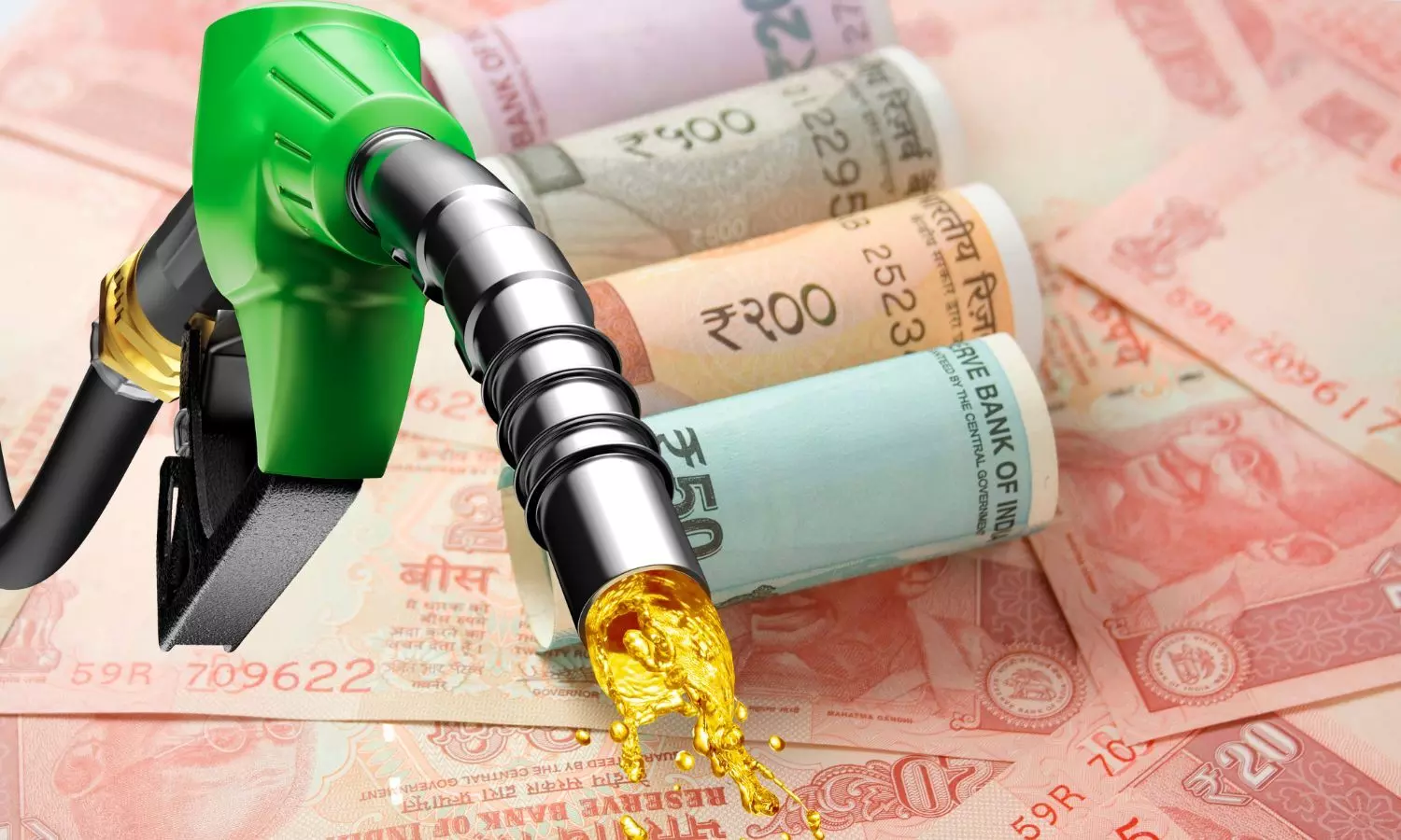 Petrol Nozzle, Indian Rupees