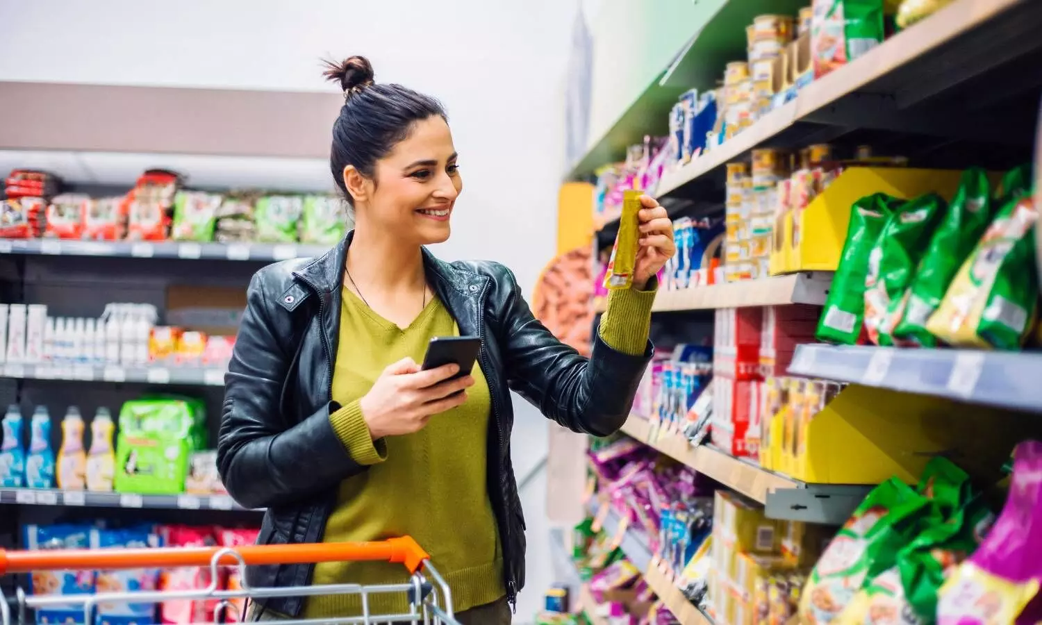 Woman Groceries Shopping