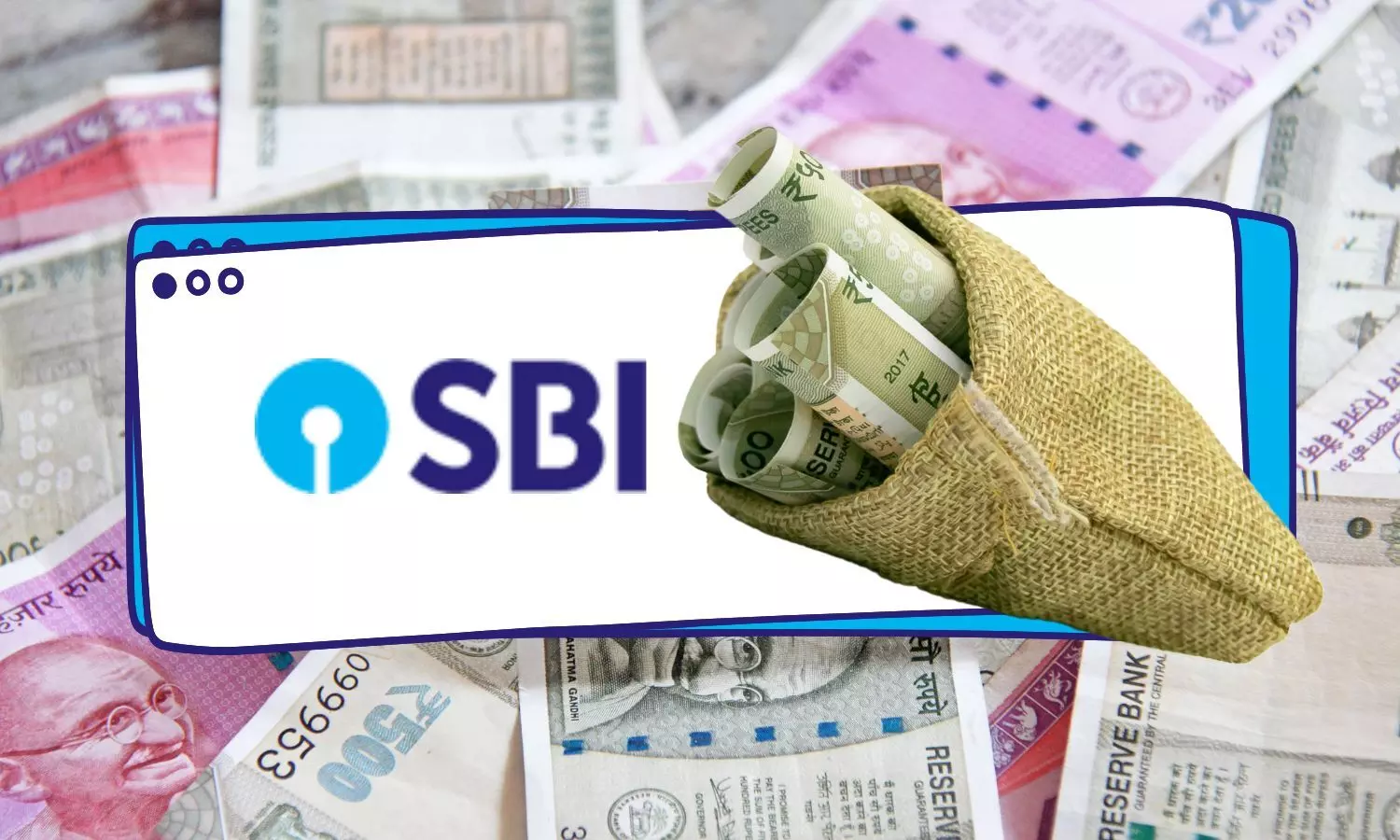 SBI logo, Indian Rupee