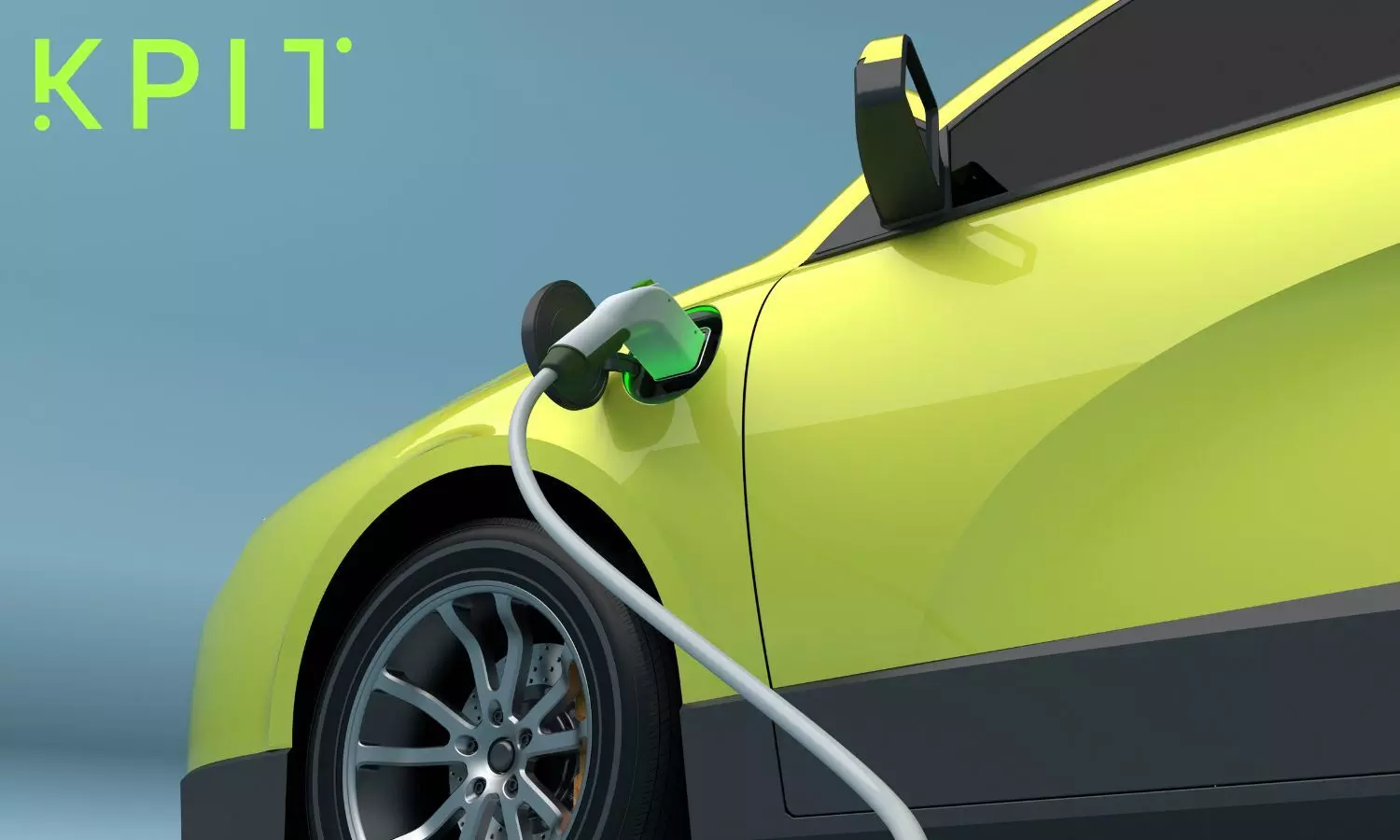 KPIT logo and Electric Car
