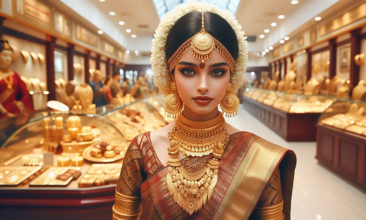 Kerala Women with gold jewellery
