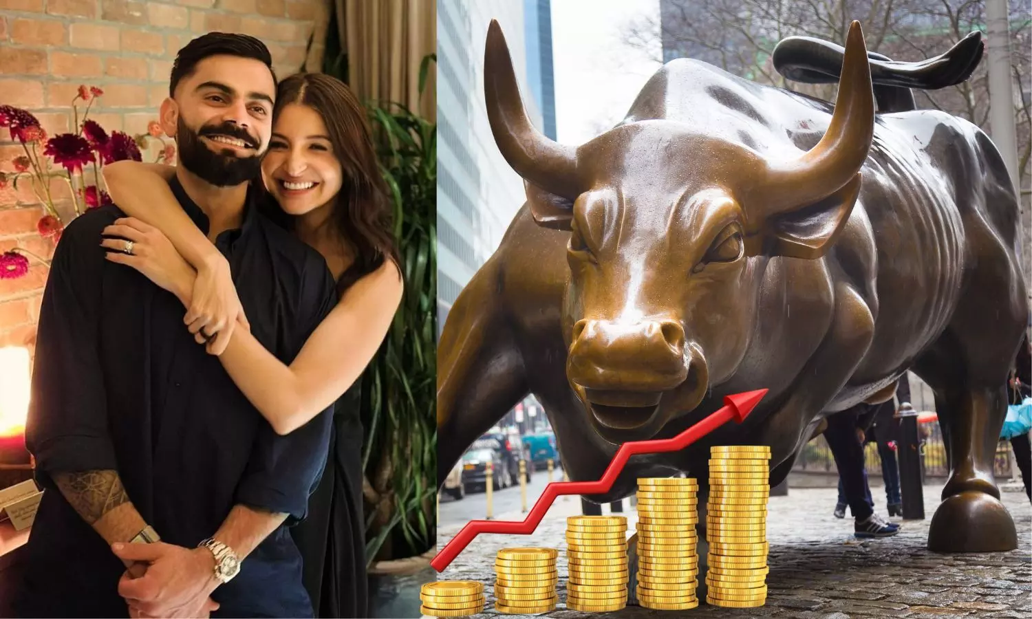 Virat Kohli with Anushka, Stock Bull