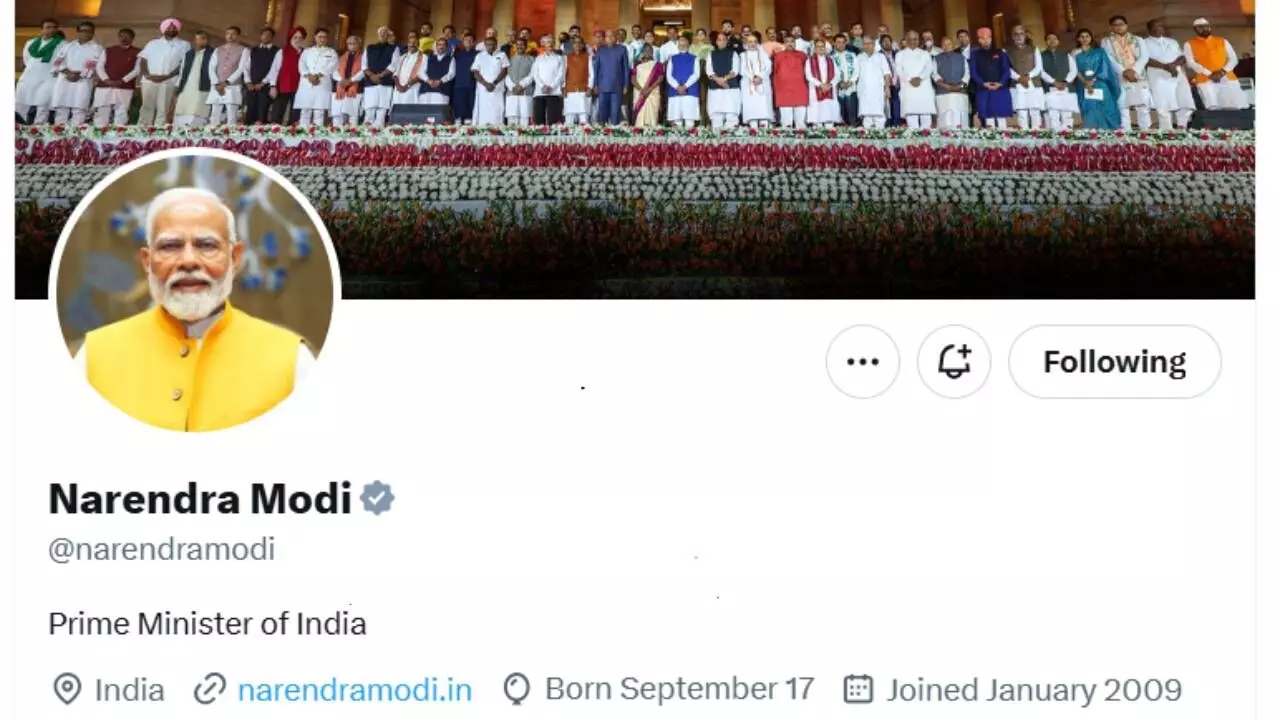 Narendra modi X handle