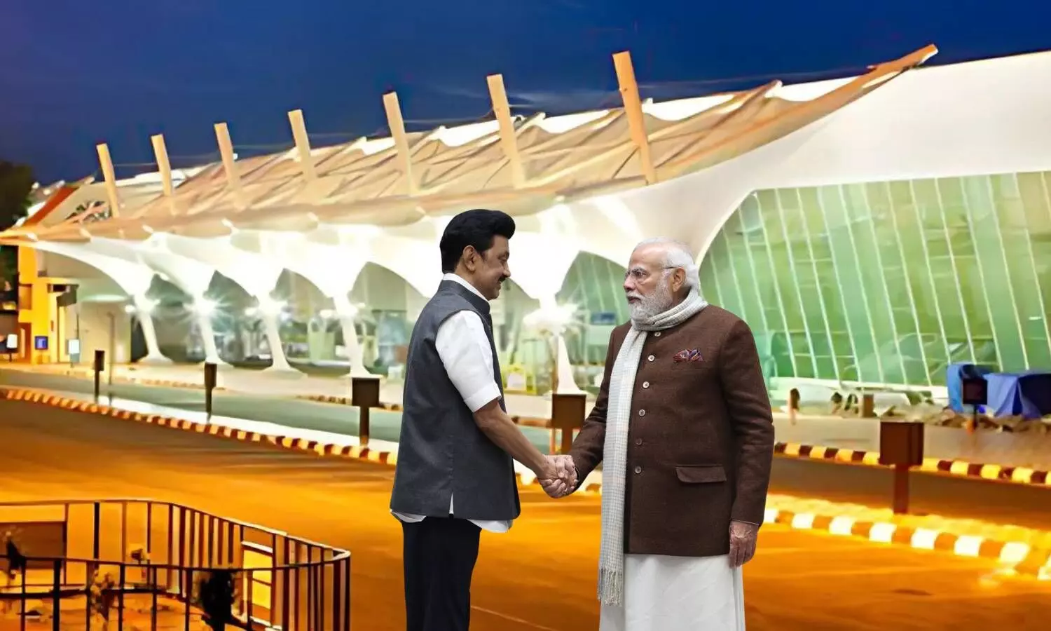 narendra modi mk stalim coimbatore airport