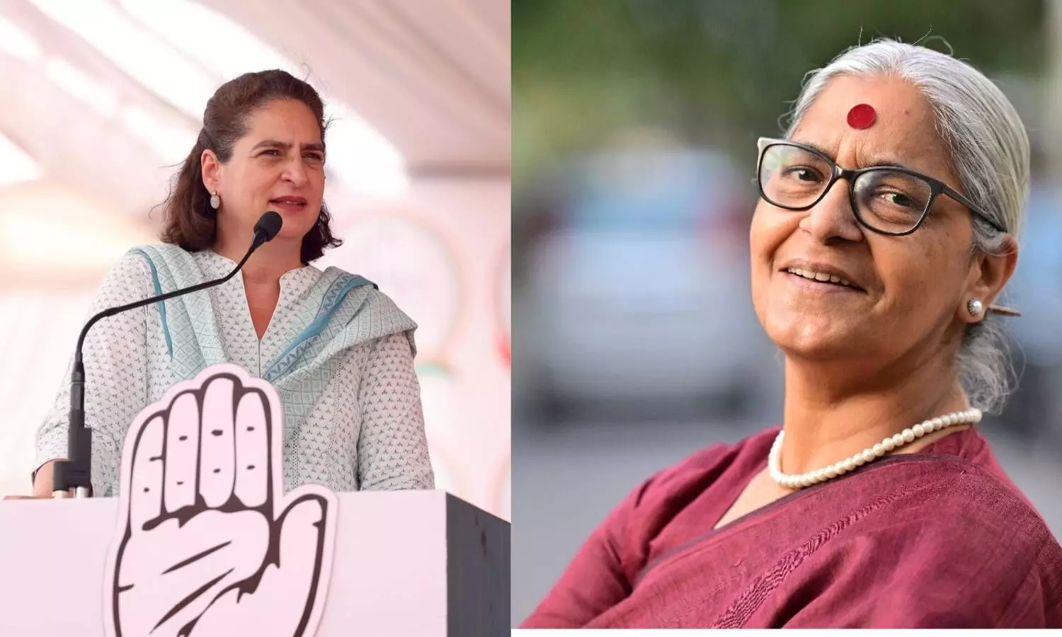 congress leader priyanka gandhi vadra and cpi leader annie raja