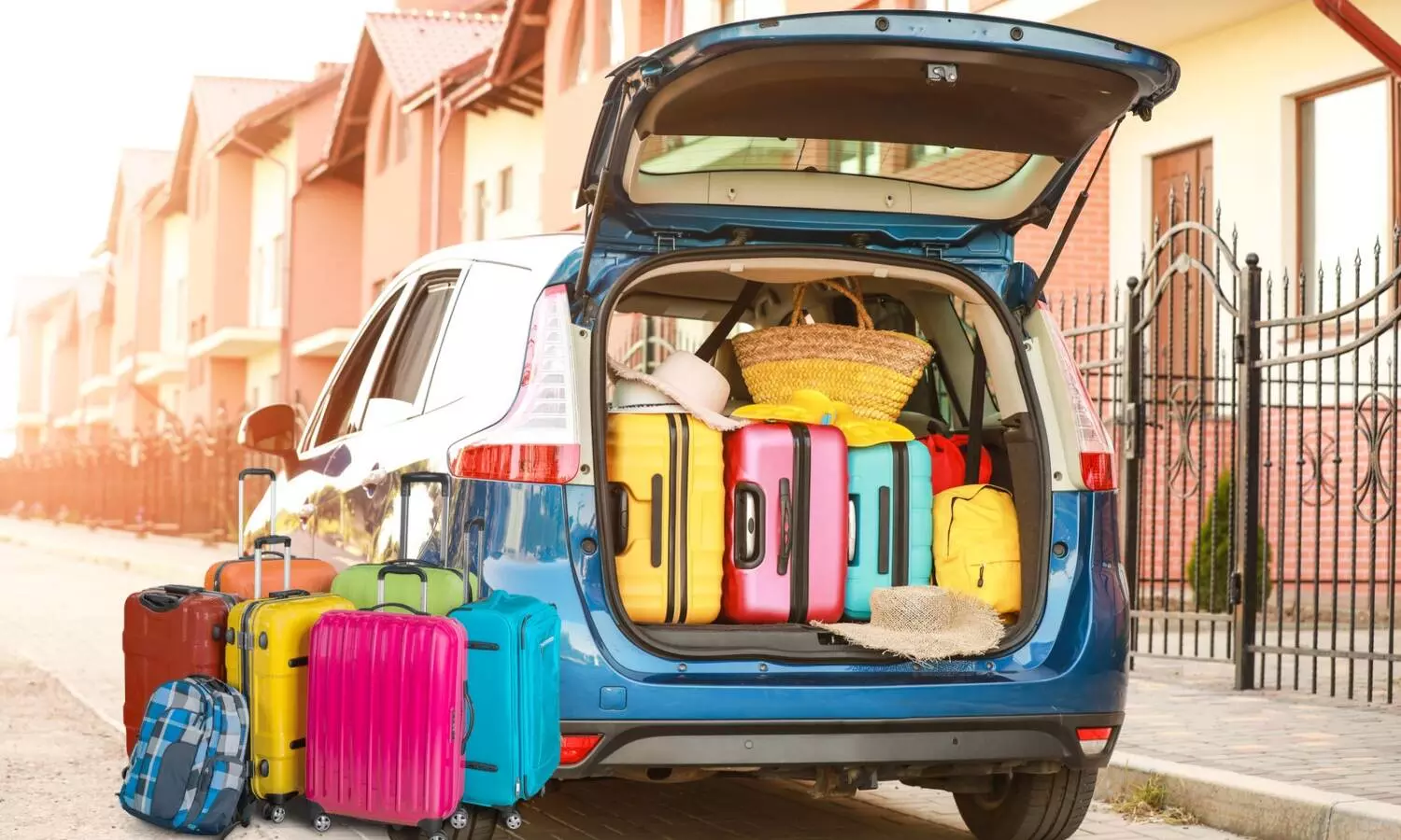 A car with luggage