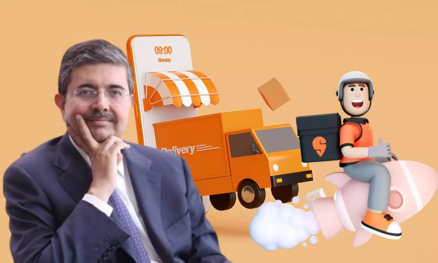 uday kotak, swiggy delivery partner