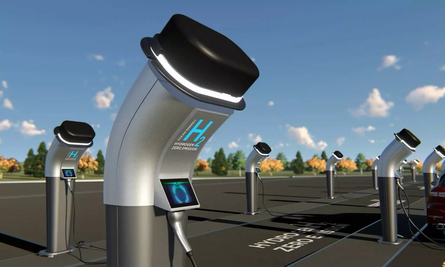 green hydrogen fuel station