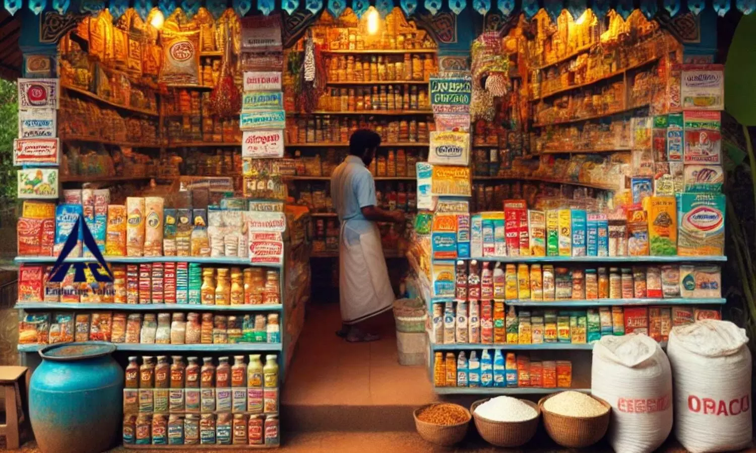 ai created image of a pan shop in kerala